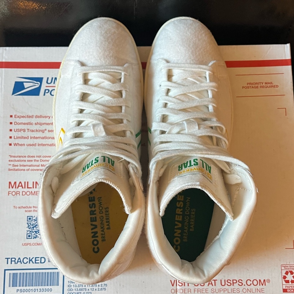 Converse Pro Leather High “Breaking Down Barriers – Crispus‎ Attucks” White Felt - Picture 4 of 7